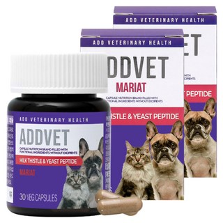 애드벳 반려동물 영양제, 30정, 심장/간, 2개
