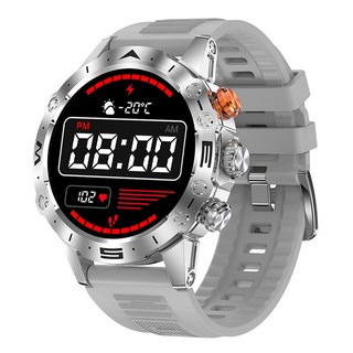 MIVSEN 心率運動手錶 MT43PRO 銀色 1個, 47mm, 藍牙, 1入