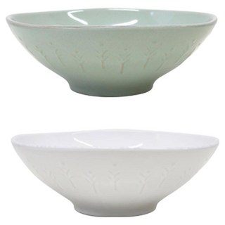 L'Foret 拉麵碗2件組 (葉綠色+奶油白), 淺綠色+乳白色, 1組