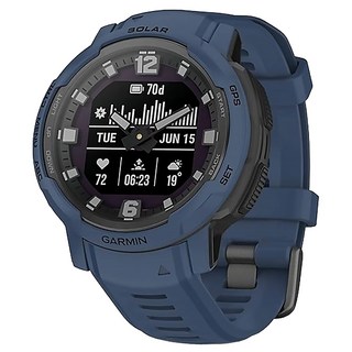 GARMIN INSTINCT 本我系列 Crossover Solar 太陽能複合式GPS智慧腕錶 潮浪藍, 複合式GPS定位, 運動模式, 健康監測, 23mm, GPS, 1支