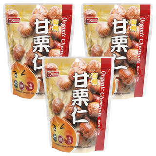 康健生機 有機甘栗仁, 嚴選天津甘栗製作 口感鬆軟綿密, 150g, 3包