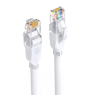 biaze 畢亞茲 CAT6 8芯雙絞 千兆高速網路傳輸線 26AWG線芯, 10m, 白色, 1條