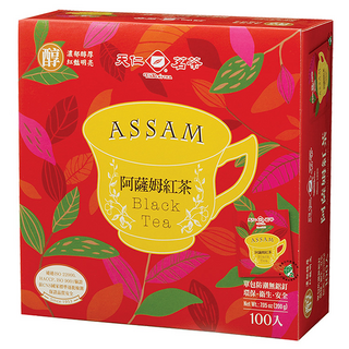 天仁茗茶 阿薩姆紅茶 熟果香味濃郁 冷熱飲皆可 經典茶香風味, 2g, 100包, 1盒