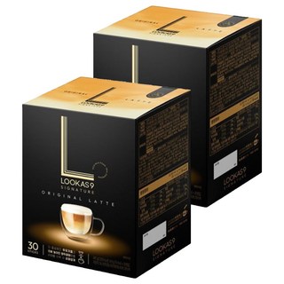 LOOKAS9 LATTE 原味拿鐵咖啡, 14.9g, 2盒, 30包