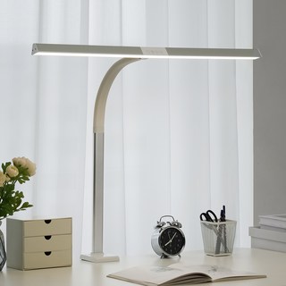 홈플래닛 LED 안티 블루라이트 와이드 스탠드 80cm, 화이트+실버