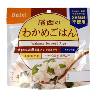 尾西 沖泡即食海帶芽飯, 100g, 1包