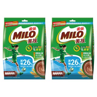MILO 美祿 巧克力麥芽飲品 減糖配方 減糖26% 小分子大麥 優質蛋白, 25g, 14包, 2袋