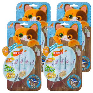 Catfeet 哈娜最愛好吃肉泥, 鮪魚 + Omega 3&6, 60g, 4袋