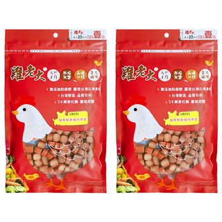 雞老大 犬用雞肉乾 低脂無鹽 全犬種適用, 鮭魚鮮蔬雞肉, 170g, 2包