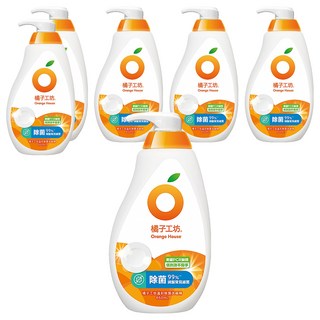 Orange House 橘子工坊 溫和除菌碗盤洗滌液, 650ml, 6瓶