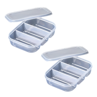 NAKAYA 3格深款保鮮盒 C-K641, 2個, 1組
