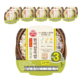 오뚜기 식감만족 부드러운 현미 잡곡밥, 210g, 36개