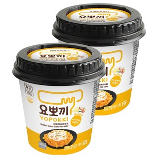 YOPOKKI 炒年糕 奶油洋蔥味 即食杯 韓國進口, 120g, 2個