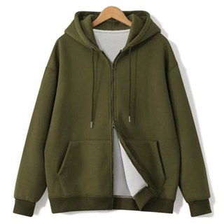 M.N.C 男女通用寬鬆版型雙向連帽拉鍊外套 MDHD574JO