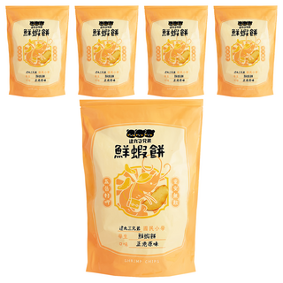 逮丸三兄弟 鮮蝦餅 正港原味 蝦香四溢 越嚼越香, 80g, 5包