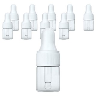 G&Y 玻璃透明滴管空瓶 5ml, 10個, 白色