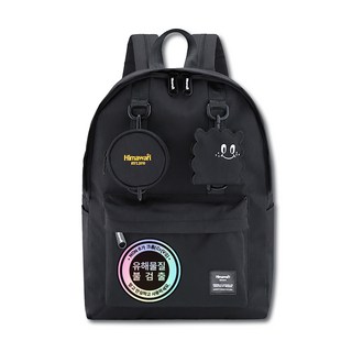 히마와리 노트북 초경량 키링 학생백팩 No.0422, 블랙, 1개