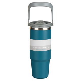 手提冰霸杯 內膽SUS304不鏽鋼 外殼206不鏽鋼, 藍色, 750ml, 1個