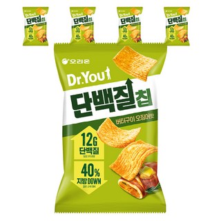 ORION 好麗友 Dr.You 高蛋白洋芋片 奶油烤魷魚口味, 60g, 5包