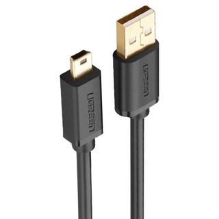 UGREEN 綠聯 USB-A-Mini USB傳輸線, 1.5m, 黑色, 1條