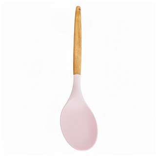 minono 米諾諾 北歐粉櫸木矽膠拌炒匙 7 x 31.5cm, 粉色, 1支