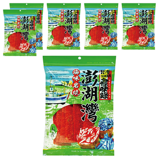 尋味錄 澎湖灣 紅片 長方造形 略帶軟韌的嚼勁, 80g, 6包