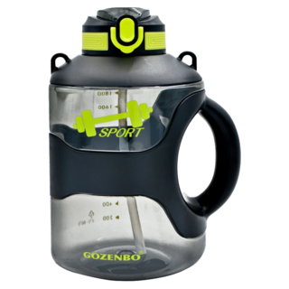 GOZENBO 御膳坊 健身運動酷涼壺, 黑色 + 黃色, 1個, 2200ml