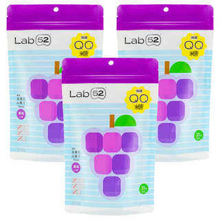 Lab52 齒妍堂 無糖QQ糖, 葡萄, 87.5g, 3包