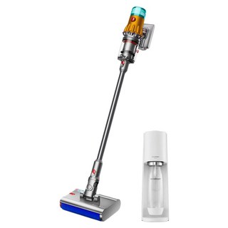 dyson 戴森 V12s Detect Slim Submarine 乾濕全能洗地吸塵器 SV46 + Soda StreamTERRA 快扣機型氣泡水機 顏色隨機 原廠保固, 銀色 + 橙色 + 藍色