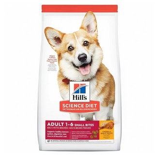 Hill's 希爾思 SCIENCE DIET 成犬 小顆粒 乾飼料 適合1-6歲 維持免疫系統健康, 雞肉 + 大麥, 6.8kg, 1袋