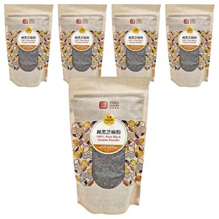 源順食品 純黑芝麻粉 100%純, 無添加糖, 400g, 5包