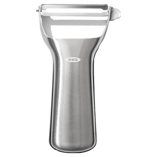 OXO 不鏽鋼Y型蔬果削皮器 - 延長使用壽命 易於握持 刀片420J2不鏽鋼, 銀色, 1個