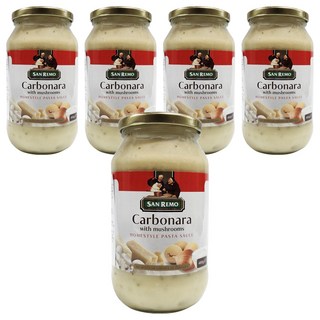 SAN REMO 頂級麵醬 奶油白醬, 480g, 5罐