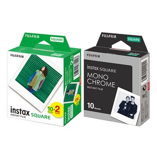 FUJIFILM 富士 instax 方形底片 20張 + 方形黑白底片 10張, 1套, 單一商品