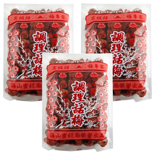海山 本中紅 調理話梅 生津止渴, 500g, 3包