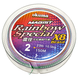 okuma 寶熊釣具 編織線 魔徑 MAGR2150 2號, 彩虹色, 1個
