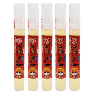 金牌 金門一條根 葡萄糖胺薑黃精油滾珠瓶, 5支, 1組