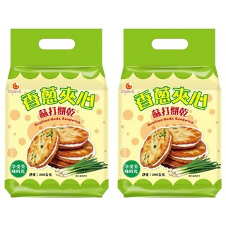 Chiao-E 巧益 香蔥夾心蘇打餅乾, 288g, 2袋