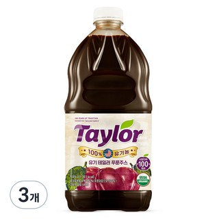 테일러 유기농 푸룬주스, 1.89L, 3개