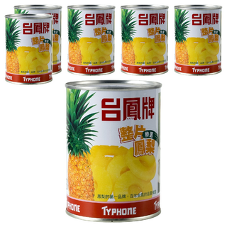 台鳳 整片鳳梨, 真空包裝不含防腐劑, 酸甜適中, 保留鳳梨原有營養, 565g, 6罐