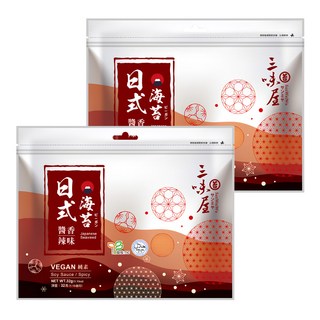 三味屋 日式醬香辣味海苔, 口感酥脆, 素食友善, 32g, 2包