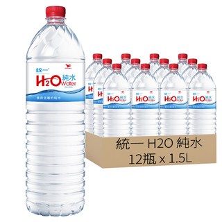 統一 H2O 純水, 1.5L, 12瓶
