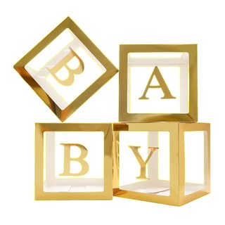 氣球盒子, 金色, 1組