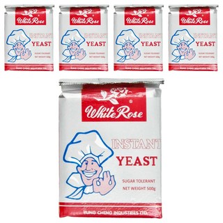 白玫瑰牌 即發酵母 耐糖, 500g, 5包