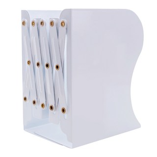 極簡伸縮書架, 白色, 10~42 x 14.5 x 19cm