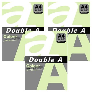 Double A 彩色影印紙，A4 尺寸，80 gsm，50 張, 3包