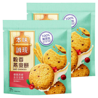 77 本味誠現 穀香燕麥餅 優質燕麥 全豆豆漿, 120g, 2包