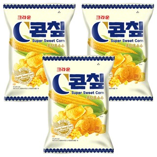 CROWN 皇冠 Corn Chips甜玉米脆片, 3包, 148g