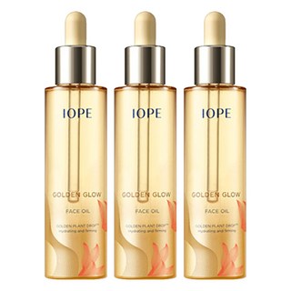 IOPE 艾諾碧 金色奇蹟雙效植萃平衡油, 高質感玻璃滴管包裝, 快速吸收, 專為乾燥缺水肌膚設計, 40ml, 3瓶