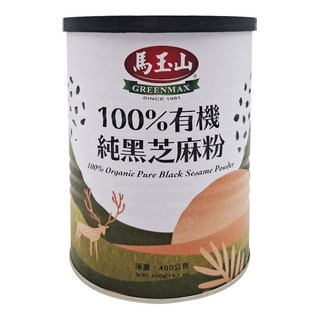 馬玉山 有機純黑芝麻粉, 400g, 1罐